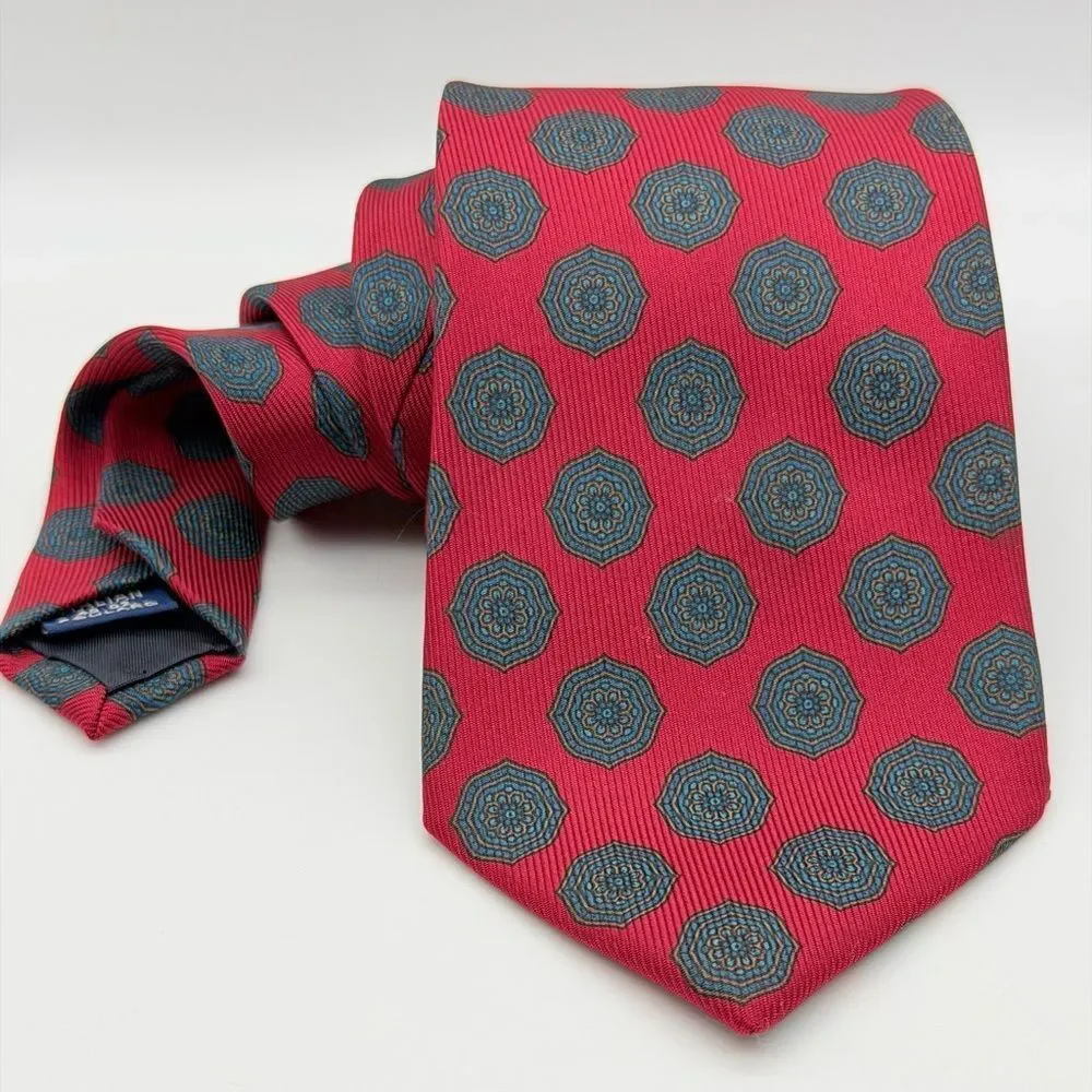 Jacobs Roberts LTD for Nordstrom Red and Blue Patterned Men's Tie
